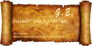 Gyimóthy Eliána névjegykártya